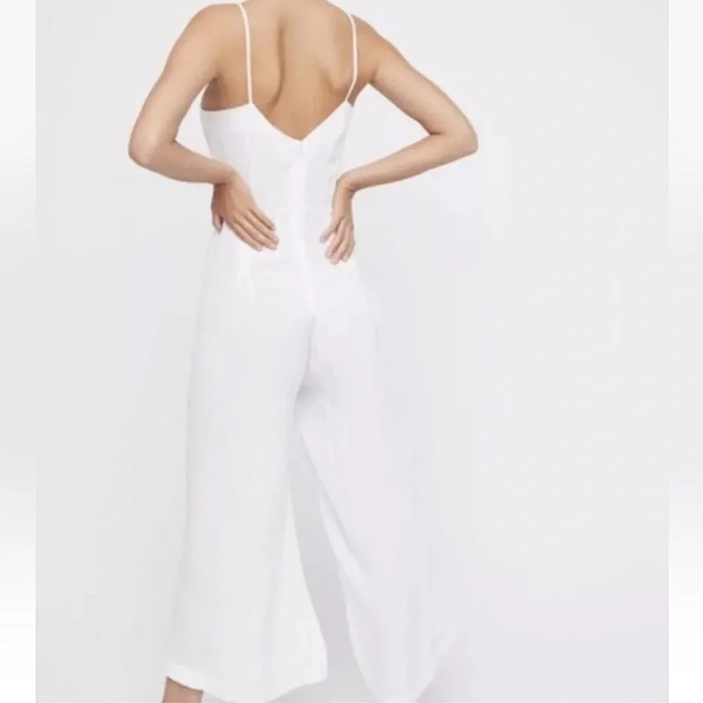 🤍NEW FREE PEOPLE EILEEN CREPE WIDE LEG LACE JUMPSUIT 8